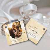 Golden Hour Grace Foto & Bloemen bruiloft Dank u Bedankjes Labels