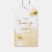 Golden Hour Grace Foto & Bloemen bruiloft Dank u Cadeaulabel (Achterkant)