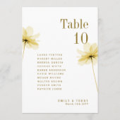 Golden Hour Grace Wedding Namen Tafelnummer (Achterkant)