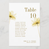 Golden Hour Grace Wedding Namen Tafelnummer (Voorkant)