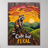 Golden Hour Guardian: Wasbeer met uitzicht op de v Poster (Voorkant)