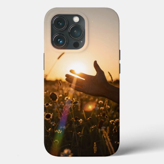 Golden Hour — Hand Reaching for the Setting Sun Case-Mate iPhone Case (Achterkant)