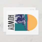 Golden Hour Longhorn Briefkaart (Voorkant / Achterkant)