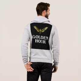 Golden Hour Motivational Text Minimalist Black  Hoodie