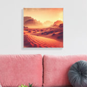 Golden Hour Over Desert Cliffs – Canvas Print (Insitu (Woonkamer))
