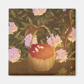 Golden Hour Raspberry Basket Magnetische Foto Magneet (Voorkant)