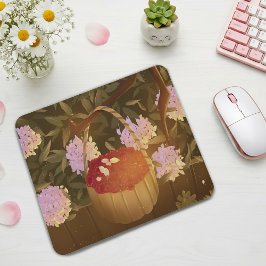 Golden Hour Raspberry Basket Mouse Pad Muismat