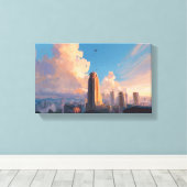 Golden Hour, Rising Canvas Afdruk (Insitu (Houten vloer))