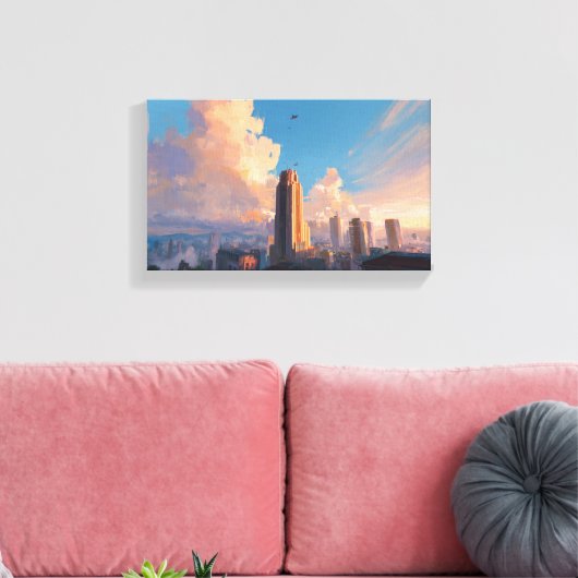 Golden Hour, Rising Canvas Afdruk (Insitu (Woonkamer))