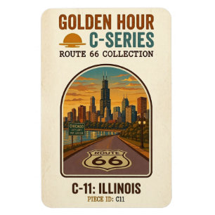 Golden Hour Route 66 C-Series Illinois Magneet