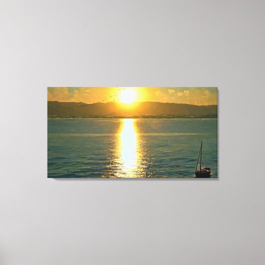 Golden Hour Sail Canvas Afdruk (Voorkant)
