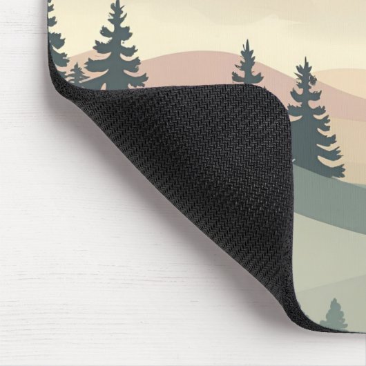 Golden Hour Serenity – Minimal Pastel Landscape Ar Muismat (Hoek)