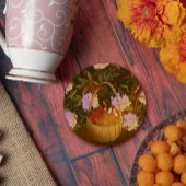 Golden Hour Strawberry Basket Ronde Kartonnen Onderzetter