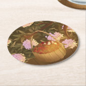 Golden Hour Strawberry Basket Ronde Kartonnen Onderzetter (Gebogen)