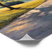 Golden Hour Stroll - Rustig parkpad Poster (Hoek)