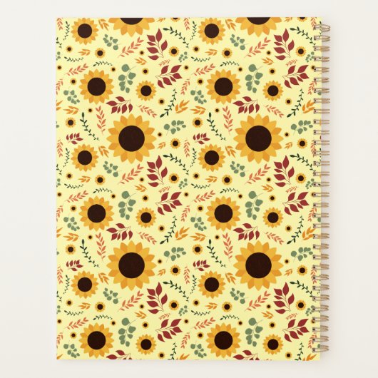 Golden Hour Sunflower | Large Planner (Achterkant)