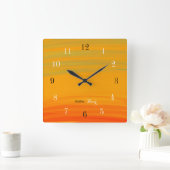 Golden Hour – Sunset Gradient Vierkante Klok (Huis)