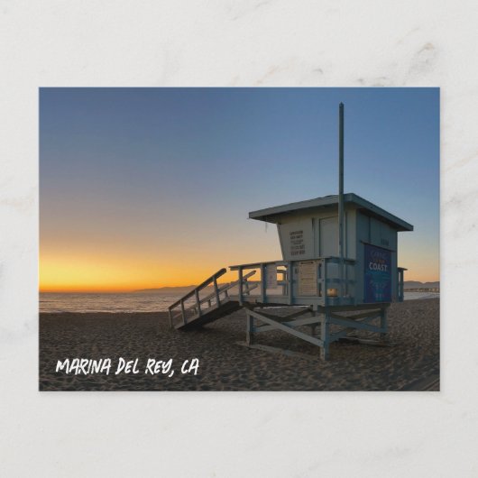 Golden Hour Sunset - Marina Del Rey, CA Briefkaart (Voorkant)