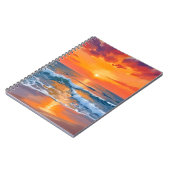 Golden Hour Sunset Ocean Beach Painting Notitieboek (Linkerzijde)