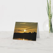 Golden Hour Sunset Over Lake Kaart (Voorkant)