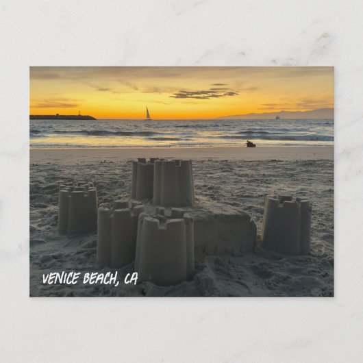 Golden Hour Sunset - Venice Beach, Californië Briefkaart (Voorkant)