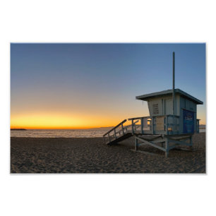 Golden Hour Sunset - Venice Beach, Californië Foto Afdruk