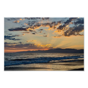 Golden Hour Sunset - Venice Beach, Californië Foto Afdruk