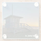 Golden Hour Sunset - Venice Beach, Californië Glazen Onderzetter (Achterkant)