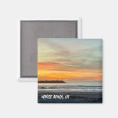 Golden Hour Sunset - Venice Beach, Californië Magneet (Voorkant / Achterkant)