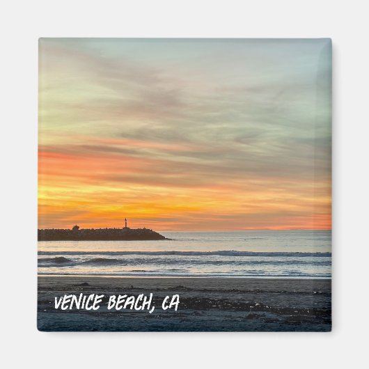 Golden Hour Sunset - Venice Beach, Californië Magneet (Voorkant)