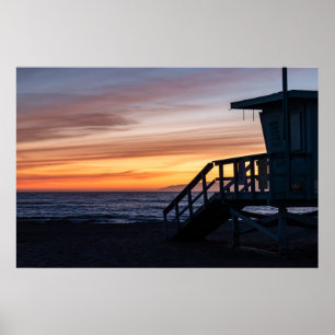 Golden Hour Sunset - Venice Beach, Californië Poster