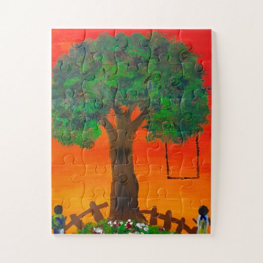 Golden Hour Tree Swing Puzzel (Verticaal)