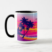 Golden Hour Tropical Island Sunset Personalized Mok (Links)