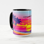 Golden Hour Tropical Island Sunset Personalized Mok (Voorkant links)