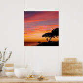 Golden Hour Uitzicht van een Algarve, Portu Beach  Poster (Keuken)