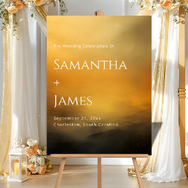 Golden Hour Welkom - Warm Sunset Palette Acryl Bord