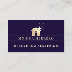 Golden house sparkly logo visitekaartje