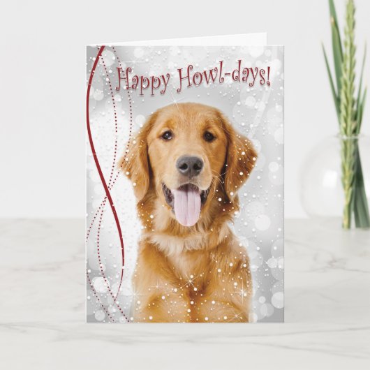 Golden Howl-days Kerst Kaart (Voorkant)