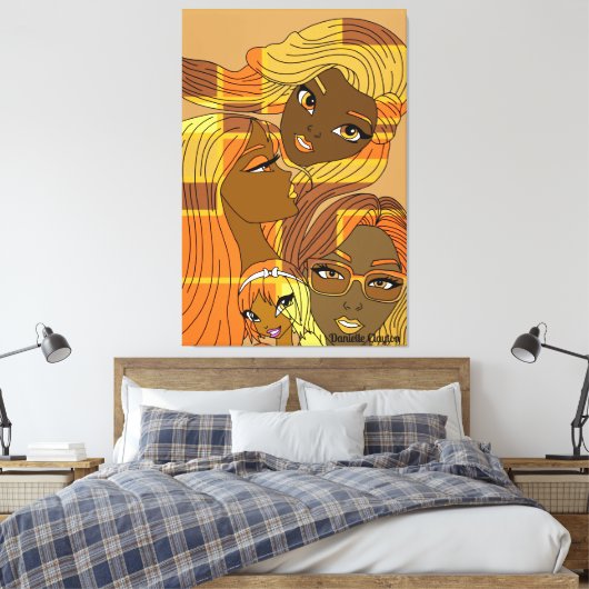 Golden Hues Canvas Afdruk (Insitu (Slaapkamer))