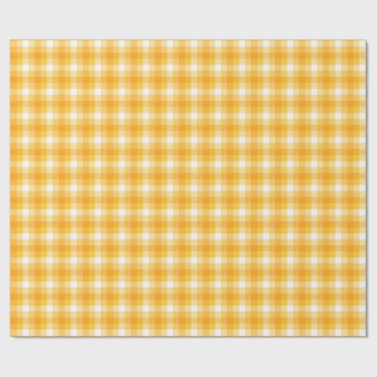 Golden Hues Gingham Cadeaupapier (Vlak)