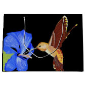 Golden Hummingbird and Blue Hibiscus large Groot Cadeauzakje (Voorkant)