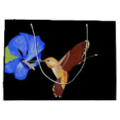 Golden Hummingbird and Blue Hibiscus large Groot Cadeauzakje (Achterkant)