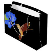 Golden Hummingbird and Blue Hibiscus large Groot Cadeauzakje (Achterkant Gekanteld)