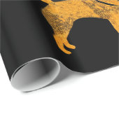 Golden husky Dog Wrapping Paper Cadeaupapier (Rol Hoek)