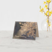 Golden Hydrangea Bloemen Winter Kaart (Gele Bloem)