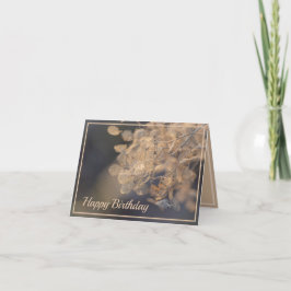 Golden Hydrangea Bloemen Winter Kaart