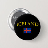 Golden IJsland Ronde Button 5,7 Cm (Voorkant /achterkant)