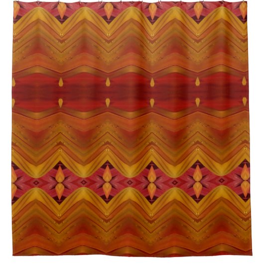 Golden Ikat Douchegordijn (Voorkant)
