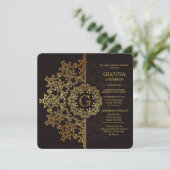 Golden Impression Afstuderen Invitation Kaart (Staand voorkant)