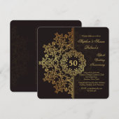 Golden Impression Invitation Kaart (Voorkant / Achterkant)